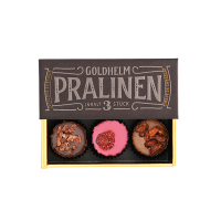 3er Pralinenbox mit Alkohol