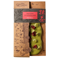 Weiße Schokolade - Matcha Walderdbeere