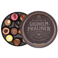 12er Pralinendose mit Alkohol